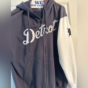 Vintage Detroit Tigers Zip Up Hoodie